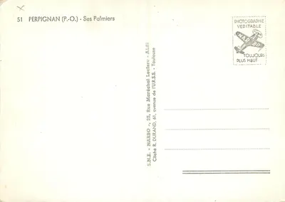 Perpignan — Jego Palmy — S.N.E. Narbo, Toulouse — Rewers