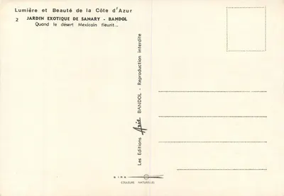 Eksotyczny ogród Sanary - Bandol — gdy pustynia meksykańska kwitnie — Wydawnictwo SIRA — Rewers