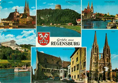 Regensburg — vista panorâmica — Verlag Georg Deinzer, Nürnberg