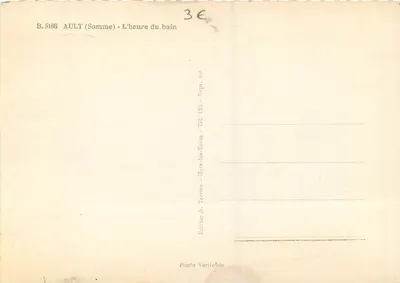 Ault (Somme) — A Hora do Banho — Edição A. Terrier — Verso