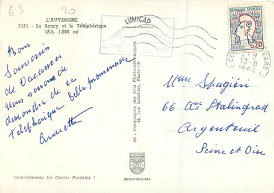 Le Sancy et le Téléphérique — Alt. 1.886 m — Lumicad — Rewers
