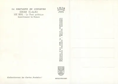 Dinan (C.-du-N.) — O Ponte gótico atravessando a Rance — Éditions d'Art JOS — Verso