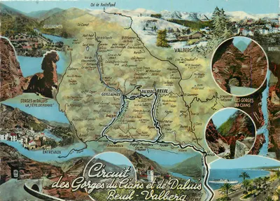 Circuito das Gorges do Cians e de Daluis - Beuil - Valberg — Carte Touristique Illustrée