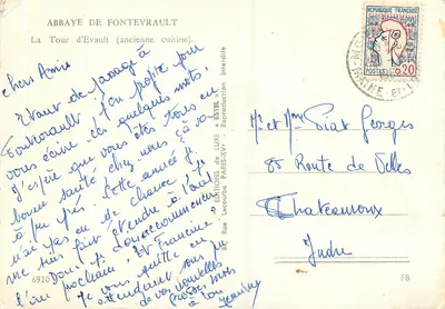 Abbaye de Fontevraud — La Tour d'Evault (oude keuken) — Éditions Estel, Parijs-XVe — Achterkant