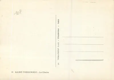 Saint-Thégonnec — A Cátedra — editor C.A.P. Paris — Verso