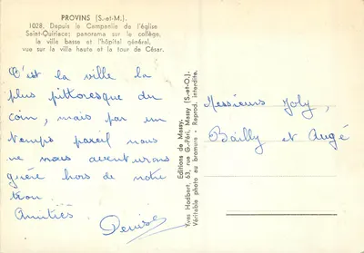 Provins (S.-et-M.) — Widok z dzwonnicy kościoła św. Kwirowego — Wydawnictwo Massy — Rewers