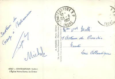 Kościół Najświętszej Panny Maryi — Châteauroux (Indre) — M. Roussel, Wydawca — Rewers