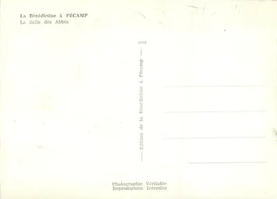 De Zaal van de Abten — Abdis van Fécamp — Uitgave van de Benedictine in Fécamp — Achterkant