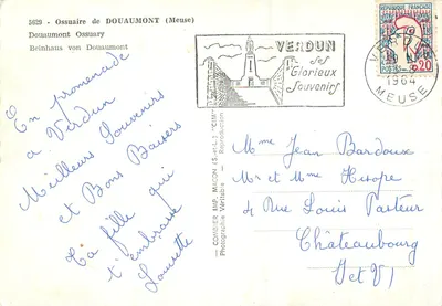 Ossuarium w Douaumont — Meuse — Combier Imp. MACON (S.-et-L.) — Rewers