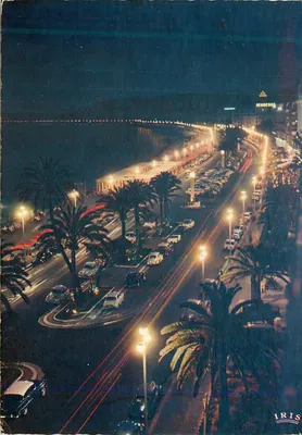 Nice - A Promenade dos Ingleses — noite — editor IRIS