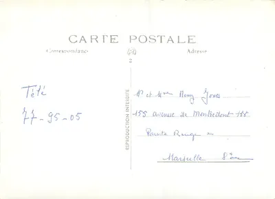 Igreja de Tété — visão da capela — Carta postal — Verso