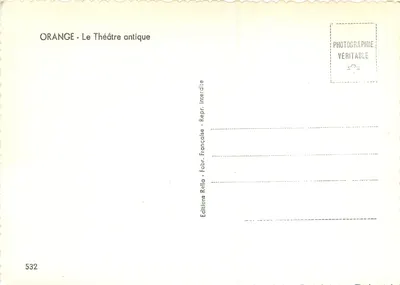 Orange — Teatr starożytny — Éditions Rella, nr 532 — Rewers