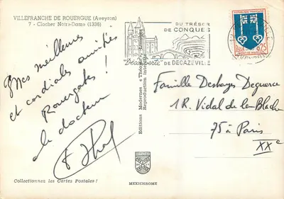 Campanário de Nossa Senhora — Villefranche-de-Rouergue (Aveyron) — Edições Modernas « Théodore » — Verso