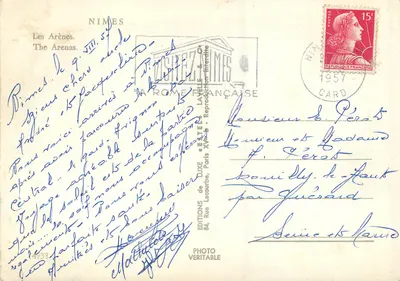 As Arênes de Nîmes — reprodução — Editor: Étols — Verso