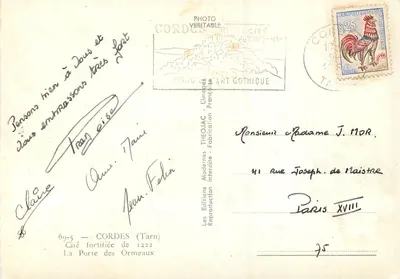 Cordes-sur-Ciel — Brama Ormeaux — Théojac — Rewers