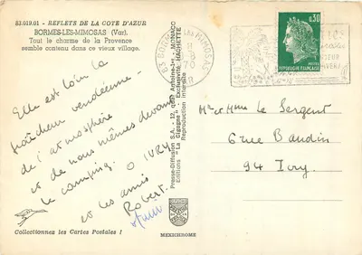 Bormes-les-Mimosas — Encanto da Provência — Edições La Gigogne, série 83.019.01 — Verso