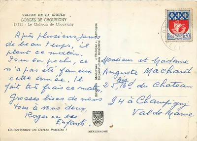 Castelo de Chouvygnny — Gorges de Chouvygnny — Edições Modernas « Théoljac » — Verso
