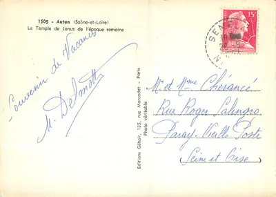Temple de Janus - Autun (Saône-et-Loire) — époque romaine — Editions Génair, rue Marcadet - Paris — Rewers
