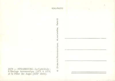 Strasburg — Katedra — Zegar Astronomiczny (1571–1574) i Kolumna Aniołów (XIII wiek) — Rewers