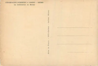 Katedra w Reims — widok fasady — Champagne Pommery & Greno - Reims — Rewers