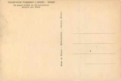 Duży fudr 750 hektolitrów — wykuty przez Gallé — Champagne Pommery & Greno - Reims — Rewers