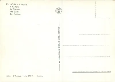 Ischia - S. Angelo — Zamok — Éd. D'Ambra, n°39 — Rewers