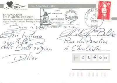 Zamek Katarów — S.A. APA-POUX - ALBI — Rewers