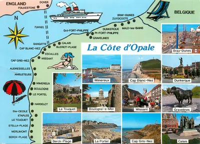 La Côte d'Opale — cartolina turistica — Art Audières Edizioni Z.I. Rue de la Métallurgie, 44470 Carquefou (Francia)