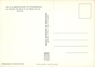 La Pointe du Raz i Molo Młodego — 942 Piekne krajobrazy Bretonii — Wydawnictwo F.R.I. Quimper — Rewers