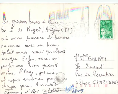 A Hunter with a Rabbit — in front of a Windmill — publisher La Pictorale — Back
