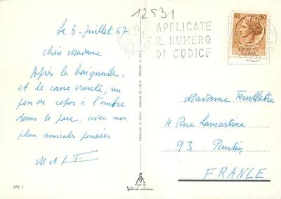 Spotorno — Recuerdo — G.M. Milano Dep. — Reverso