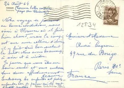 Florence — widok panoramiczny — Riproduzione Vietata N. 27 — Rewers