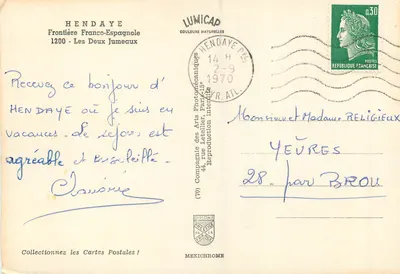 The Two Twins — Hendaye, Franco-Spanish Border — Lumicap — Back