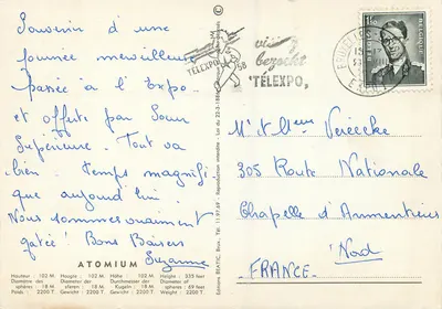 Atomium — Bruxelas — Éditions BEATIC, Bruxelas — Verso