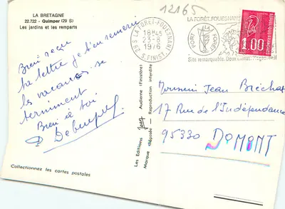 Os jardins e os muros — Quimper (29 S) — Les Éditions La Bretagne — Verso
