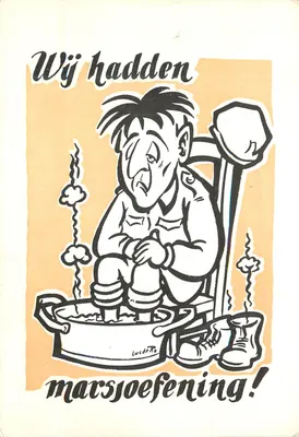Marsjoefening! — caricatura militar — LucdeRo