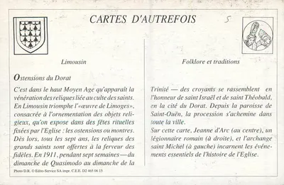 Ostensões do DORAT 1911 — Paróquia de Saint-Oüen — Verso