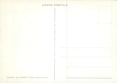Paisagem invernal com ponte de madeira — Imp. G. Beugnies & Cie, Cusmes — Verso