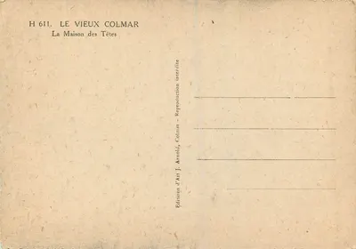 Stare Colmar — Dom Głów — Rewers