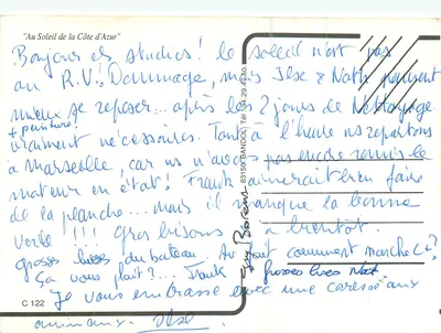 Costa Azul — Vela e prancha de vela — Editor C 122 — Verso