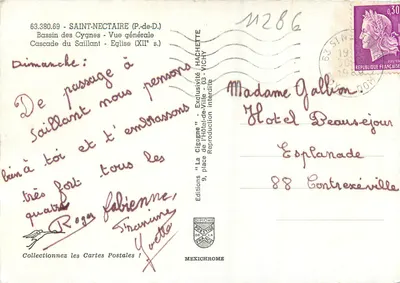 Saint-Nectaire — Ogólny widok — Éditions Hachette — Rewers