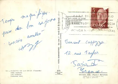 Puerto de la Cruz (Tenerife) — Widok nocny — FOTO SUMINISTROS - Piqué, 4 - Barcelona — Rewers