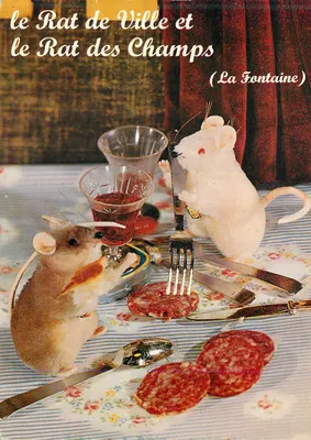 O Rato da Cidade e o Rato dos Campos — (La Fontaine) — P.B. - Fabricação Francesa