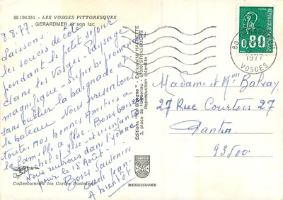 Gérardmer — Jezioro — Wydawnictwo 'La Châgne' i IRIS — Rewers