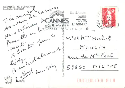 Cannes - Dzwonnica Suquet — Foto FROSSARD, nr 06110 — Rewers