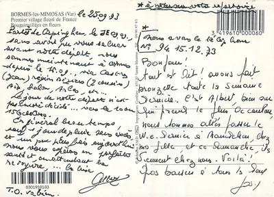 Bormes-les-Mimosas — Les Bougainvilliers — Impressions S.M.D. n° 94 — Rewers