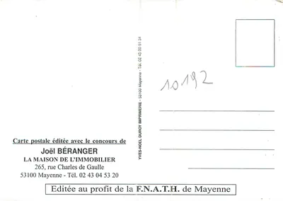 Mayenne — Widok panoramiczny i zabytki — F.N.A.T.H. 10. rocznica Salonu Multicollection — Rewers