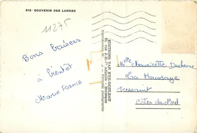 Les Landes — pstrykające — Wydawnictwo Van Eyx-Rouleau, nr 515 — Rewers