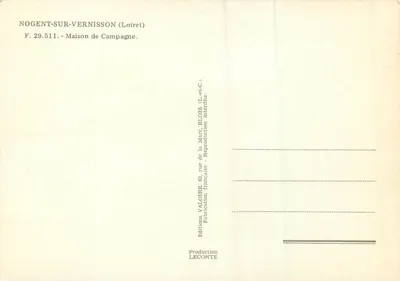 Nogent-sur-Vernisson — Landhuis — Uitgaven Valoire — Achterkant
