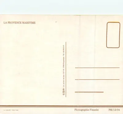 Praia da Provence Maritime — Fotografia Finoelst — PM/13/04 — Verso